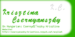 krisztina csernyanszky business card